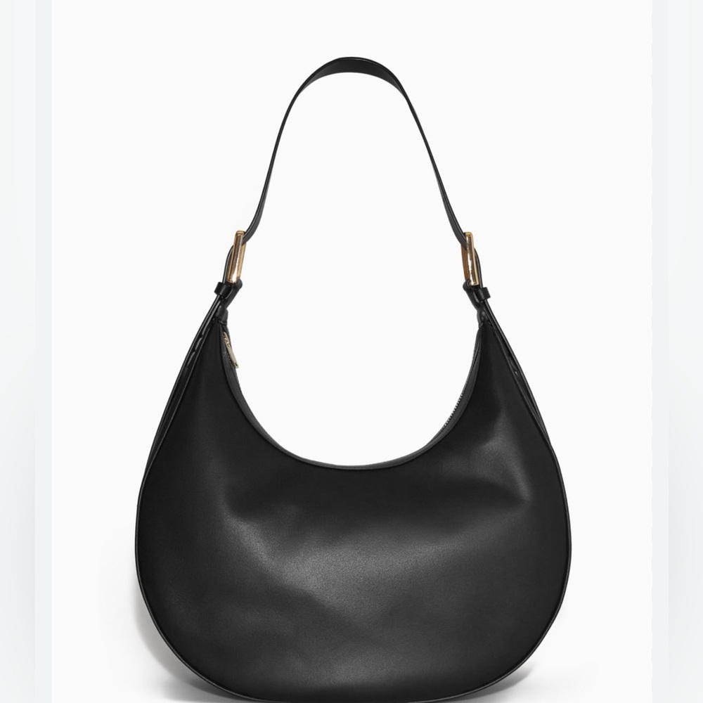 NEW NWT COS Crescent Genuine Leather Black Bag